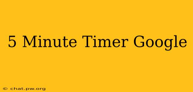 5 Minute Timer Google