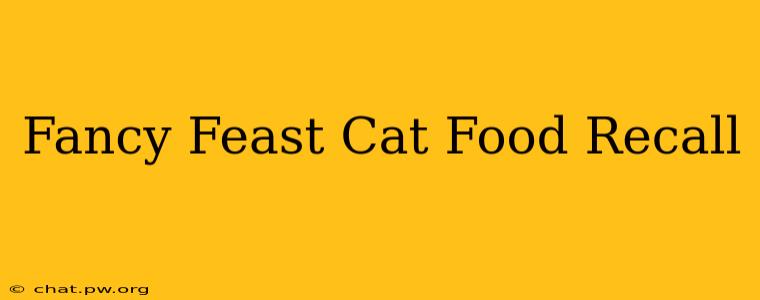 Fancy Feast Cat Food Recall